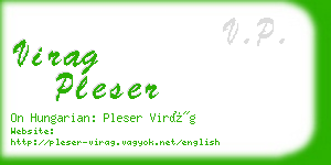 virag pleser business card